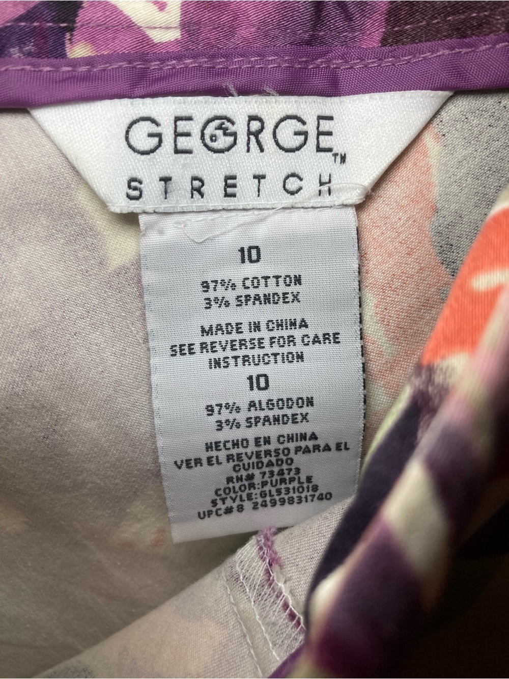 George Floral Circle Skirt in Purple & Orange - Picture 3 of 8